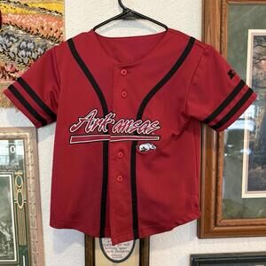 Vintage 90s/00s Starter University Of Arkansas Kids Baseball Jersey Size 6-7
